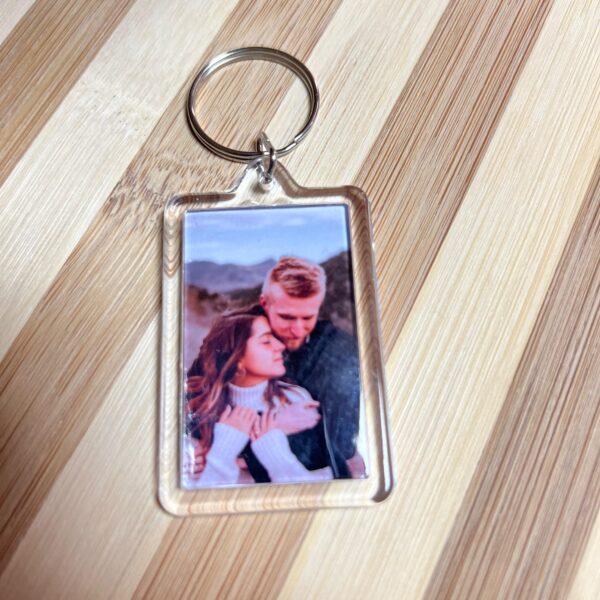 Plastic Clear Keychain with bothsides Printing