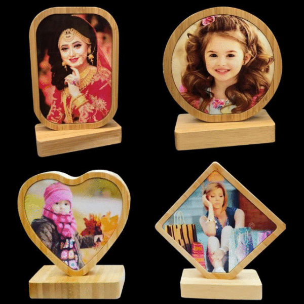 Wooden Photo Frame with Magnetic Stand with your own Image Printing