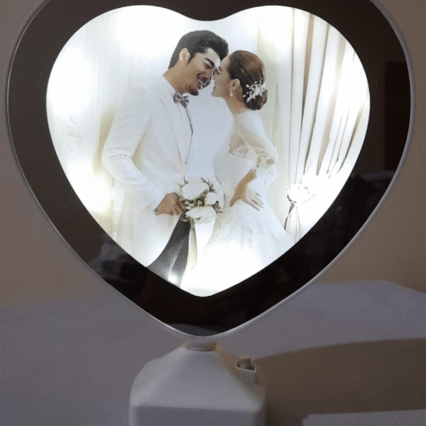 Magic Mirror Heart Photo Frame with Printing