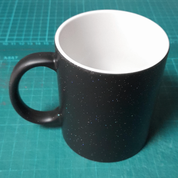 GLITTER MAGIC MUG WITH YOUR GREETINGS DESIGN