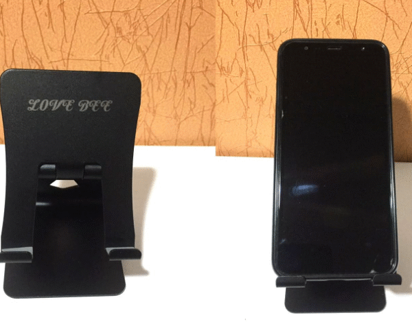 Steel Mobile Holder with Name Engraving