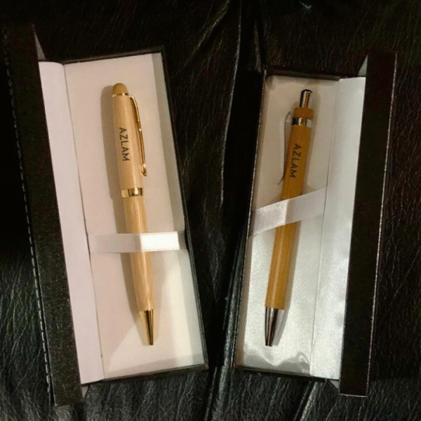 Wooden Pen with Name Lazer Engraving. With Box