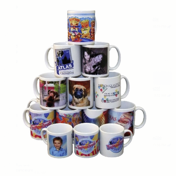 White Give Away Mug with Photo print