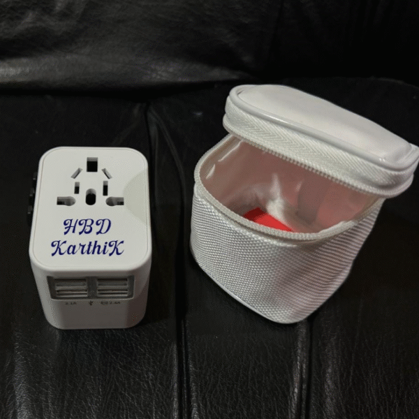 4 USB Port Univrsal Travel Adapter with Printing