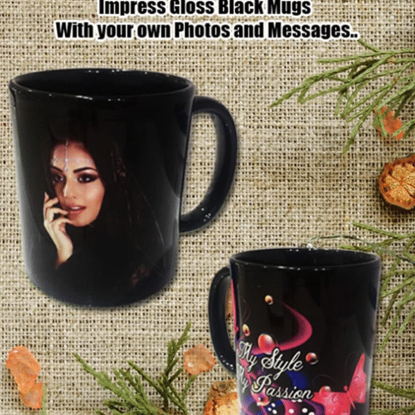 Black Full Color Patch Mug