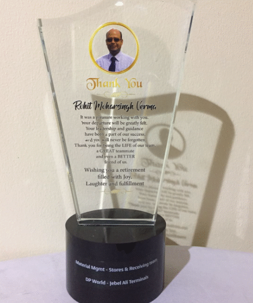 Crystal Award Trophy with Printing