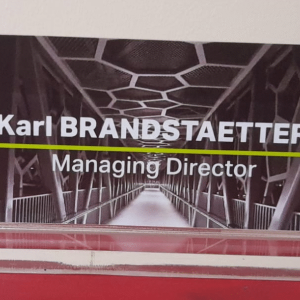 Desktop Display 5mm Acrylic Stand with Base 30 x 7 cms