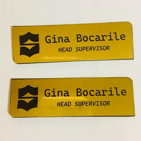 Name Badges with Engraving and Magnets