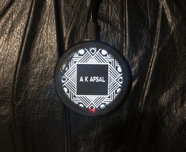 LED Light Up Wireless Fast Charger Base with Engraving