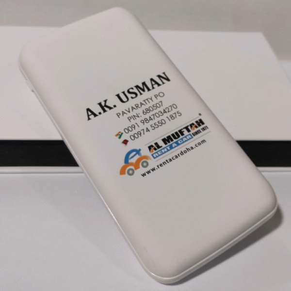 10000 Mah wireless Enabled Power Bank with Printing