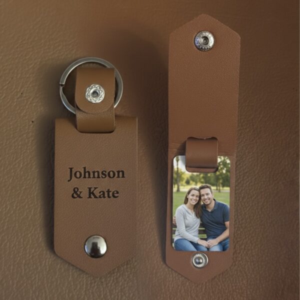 Leather Keychain with Engraving and Printing