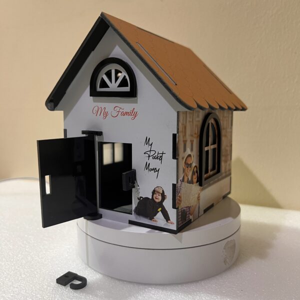 Money Bank Acrylic House with Custom Printing