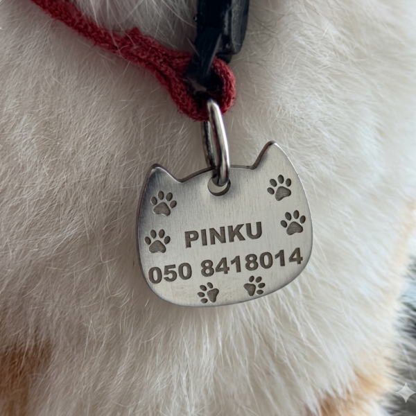 Stainless Steel Cat Collar Tag with Engarving