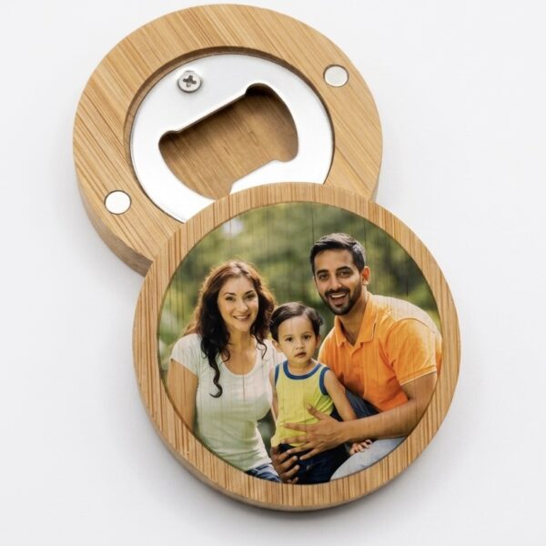 Wooden Fridge Magnet with Bottle Opener