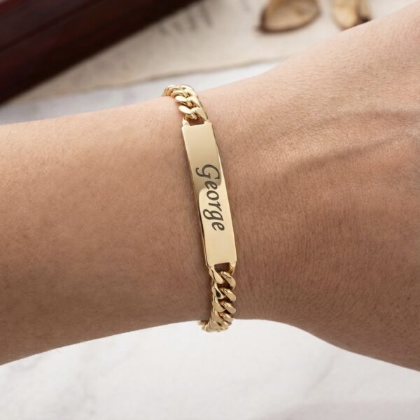 Gold Colored Bracelet with Engraving